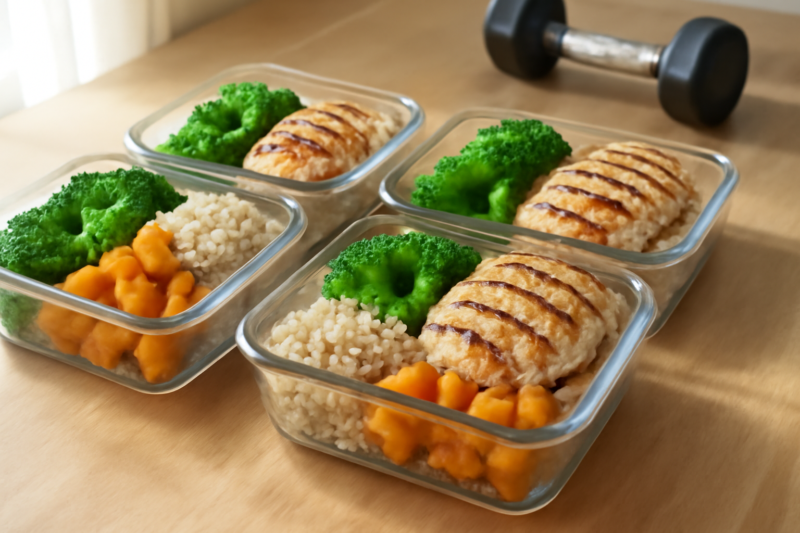 Meal prep voor spieropbouw: hoog-eiwit weekmenu voor sporters