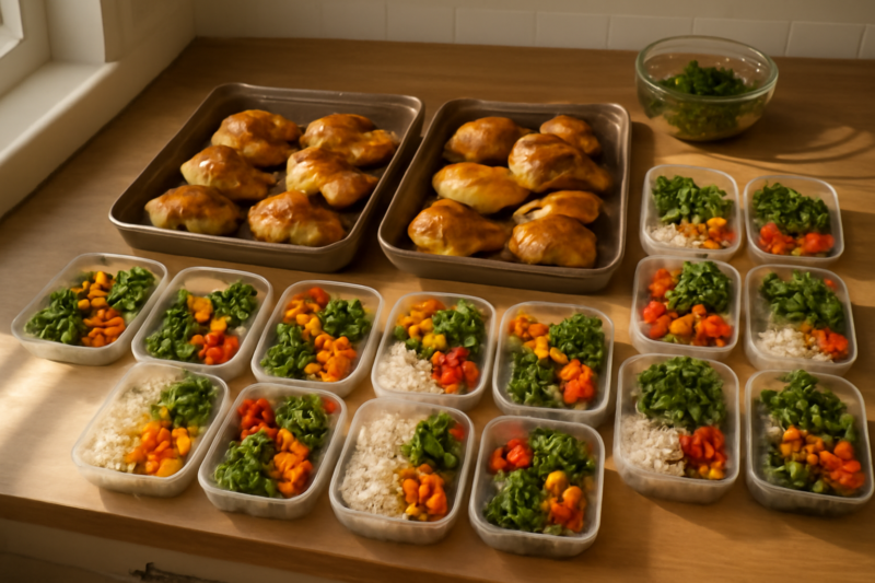 Kip batch cooking: in één keer 2 kilo kip garen en 10 maaltijden uitserveren