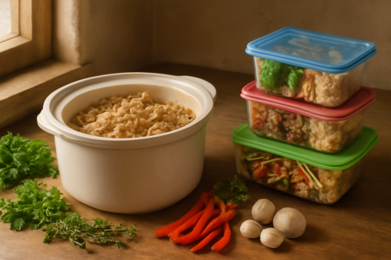 Slowcooker kip mealprep: 4 recepten die zichzelf koken terwijl jij werkt