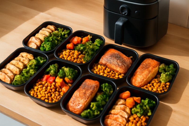 Airfryer meal prep recepten: 8 gerechten die je batch-kookt